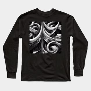 Dark Nordic pattern, model 11 Long Sleeve T-Shirt